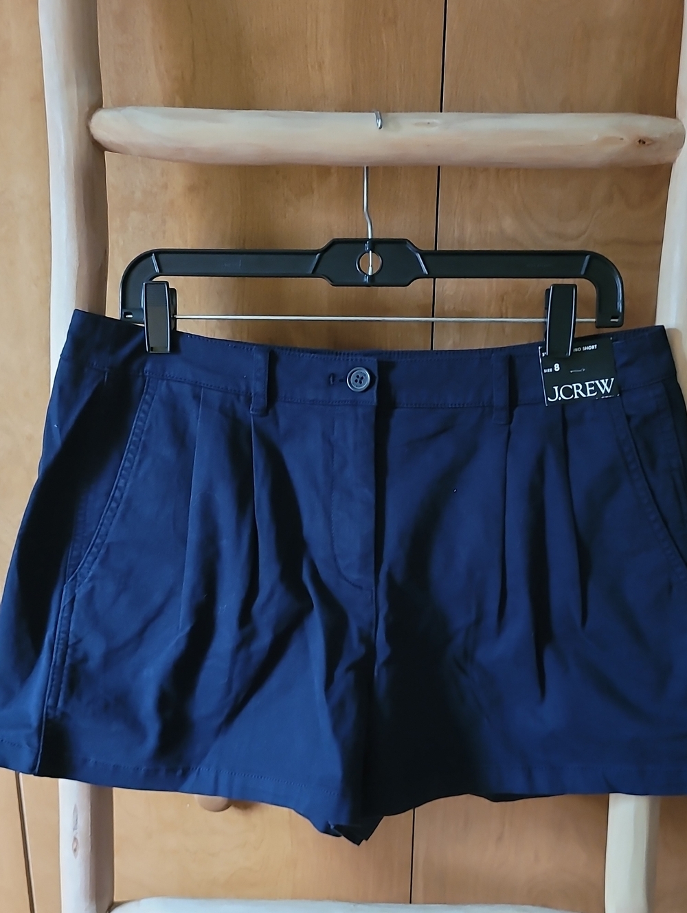 J. Crew Navy Pleated Women's Chino Shorts